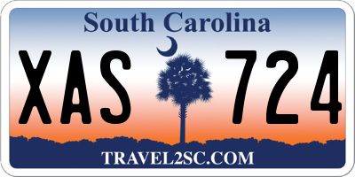 SC license plate XAS724