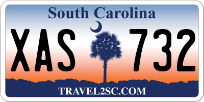 SC license plate XAS732