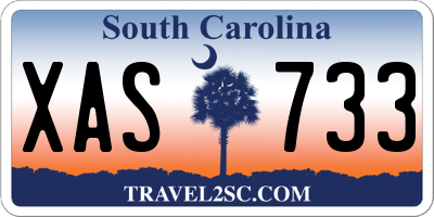 SC license plate XAS733