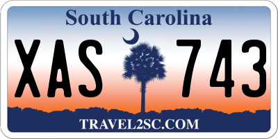 SC license plate XAS743