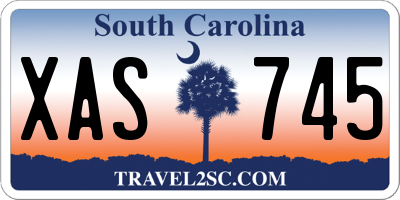 SC license plate XAS745