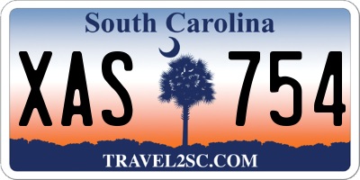 SC license plate XAS754