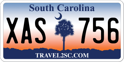 SC license plate XAS756