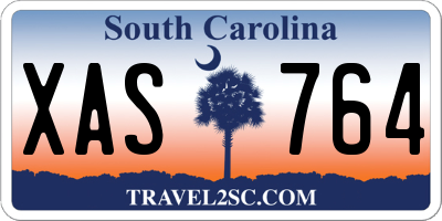SC license plate XAS764