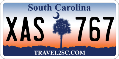 SC license plate XAS767