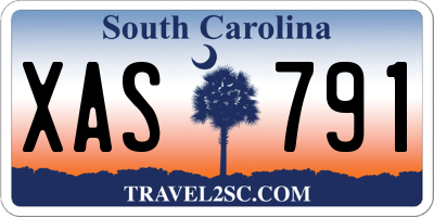 SC license plate XAS791