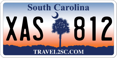 SC license plate XAS812