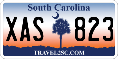 SC license plate XAS823