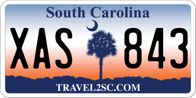 SC license plate XAS843