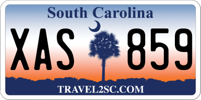 SC license plate XAS859