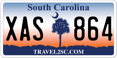 SC license plate XAS864