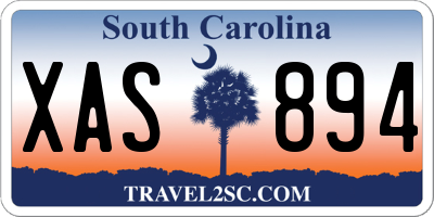 SC license plate XAS894
