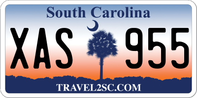 SC license plate XAS955