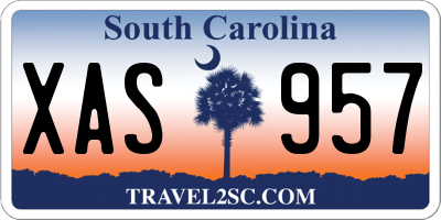 SC license plate XAS957