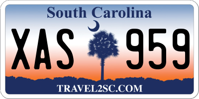 SC license plate XAS959