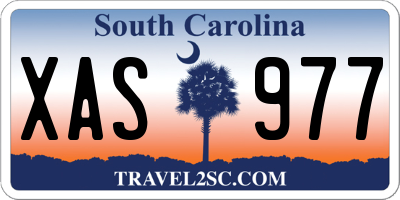 SC license plate XAS977