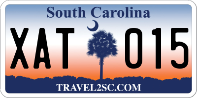 SC license plate XAT015