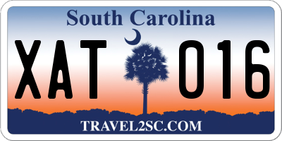 SC license plate XAT016