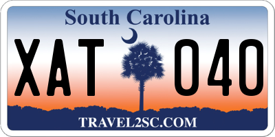SC license plate XAT040