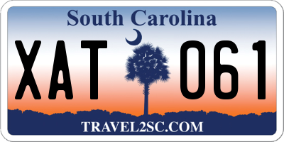 SC license plate XAT061
