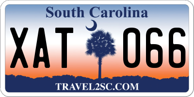 SC license plate XAT066