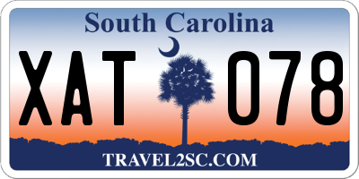 SC license plate XAT078