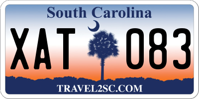 SC license plate XAT083