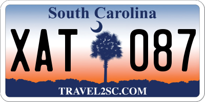 SC license plate XAT087