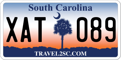 SC license plate XAT089