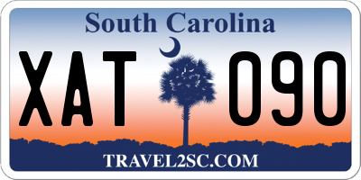 SC license plate XAT090