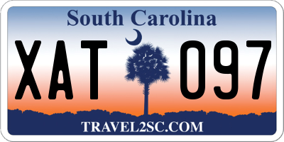 SC license plate XAT097