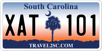 SC license plate XAT101