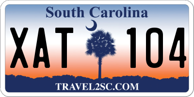 SC license plate XAT104