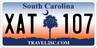 SC license plate XAT107