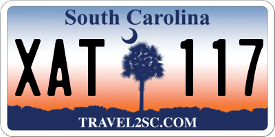 SC license plate XAT117