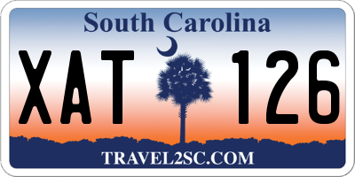 SC license plate XAT126