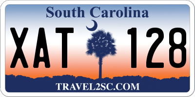 SC license plate XAT128