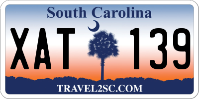 SC license plate XAT139