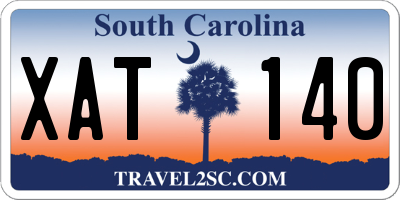 SC license plate XAT140