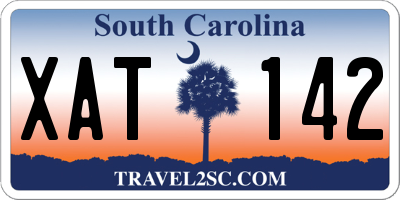 SC license plate XAT142