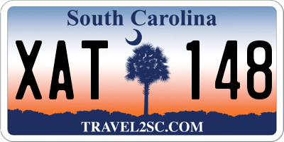 SC license plate XAT148