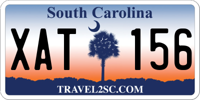 SC license plate XAT156