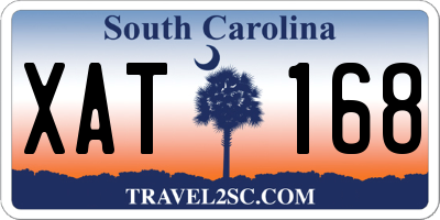 SC license plate XAT168