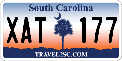 SC license plate XAT177