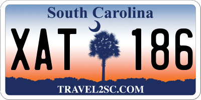 SC license plate XAT186