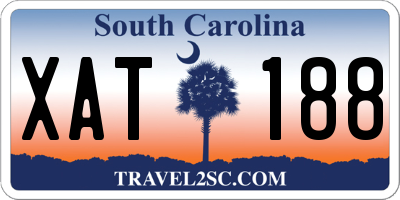 SC license plate XAT188