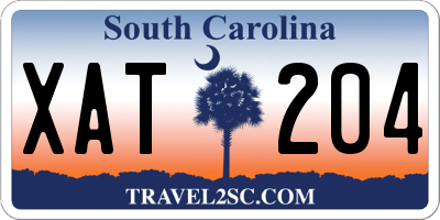 SC license plate XAT204