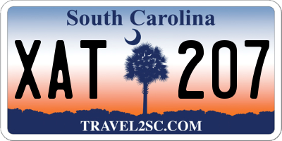 SC license plate XAT207