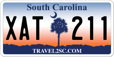 SC license plate XAT211