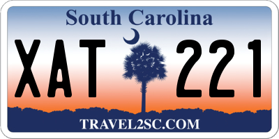 SC license plate XAT221